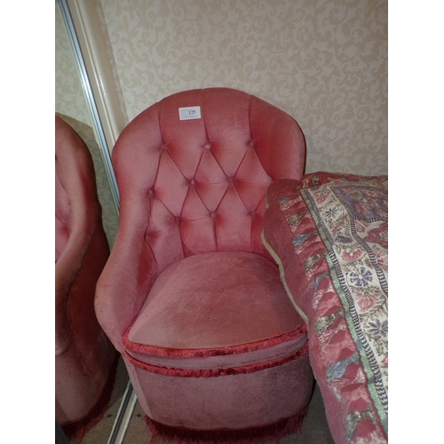 125 - PINK BEDROOM CHAIR