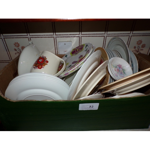 52 - LARGE BOX - 1970's PLATES, AYNSLEY ETC.