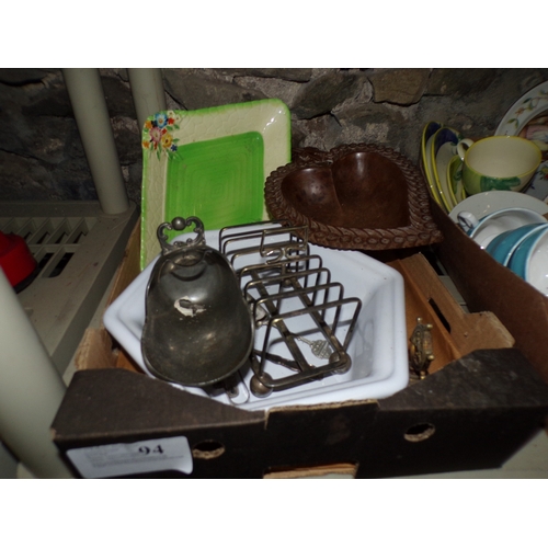 94 - BOX - EDWARDIAN TOAST RACK ETC.