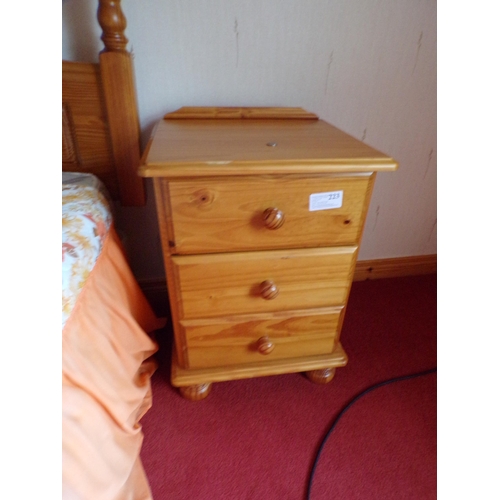 223 - PAIR OF PINE BEDSIDE CHEST OF DRAWERS NO.2