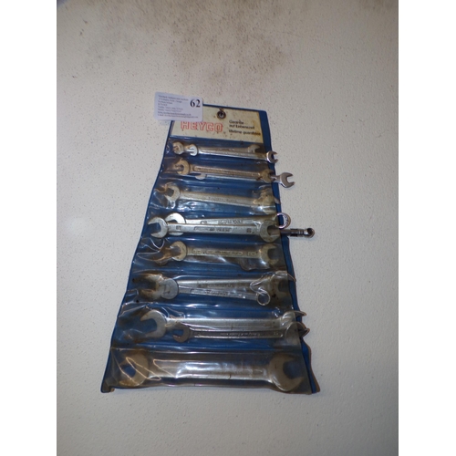 62 - HEYCO SPANNER SET