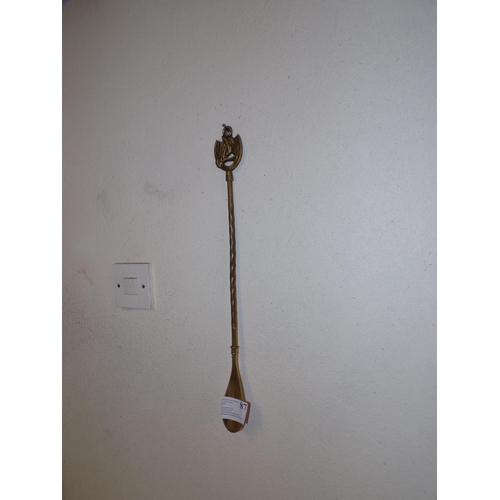 87 - BRASS HORSE SHOE HORN