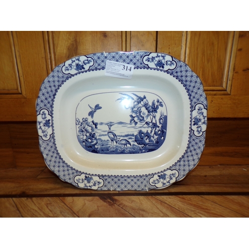 314 - BRITANNIA POTTERY GLASSGOW PLATTER (ORIENTAL THEME)