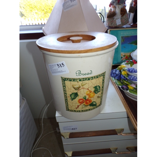 515 - CERAMIC BREAD BIN