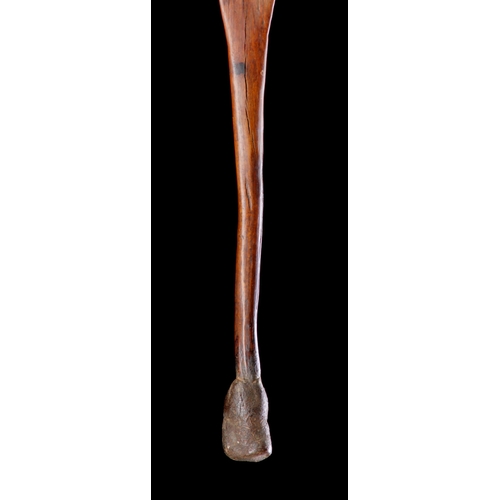 603 - AN ABORIGINAL SPEAR THROWER AUSTRALIA, 19TH CENTURY Wood, gum, tooth or claw, modern stand thrower 6... 