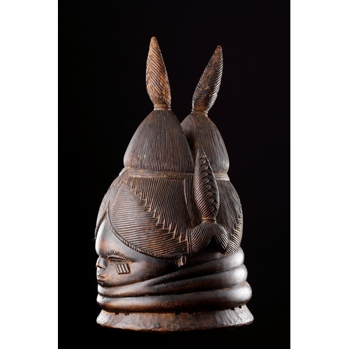 615 - AN AFRICAN 'SANDE' OR 'BUNDU' MASK MENDE SIERRA LEONE/LIBERIA, 20TH CENTURY Attributed to the Sogand... 