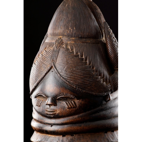 615 - AN AFRICAN 'SANDE' OR 'BUNDU' MASK MENDE SIERRA LEONE/LIBERIA, 20TH CENTURY Attributed to the Sogand... 