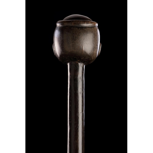 617 - Y A RARE SOUTH AFRICAN BLACK RHINOCEROS HORN PRESTIGE STAFF OR SCEPTRE TSONGA/NORTH NGUNI, MID 19TH ... 