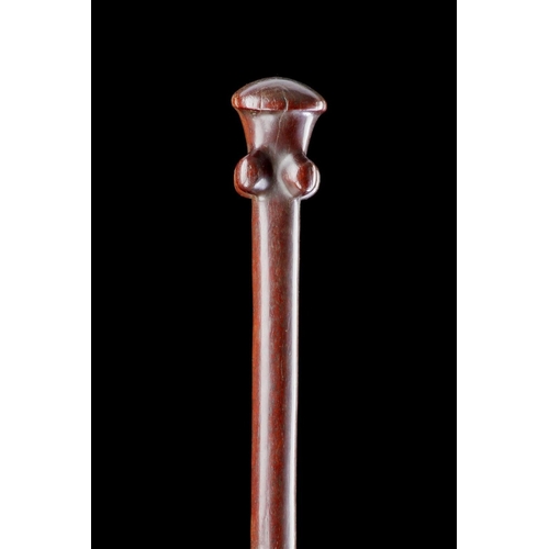 627 - AN UNUSUALLY SMALL VANUATU 'BALL HEADED' CLUB NEW HEBRIDES, VANUATU, NORTHERN MALEKULA, 19TH CENTURY... 