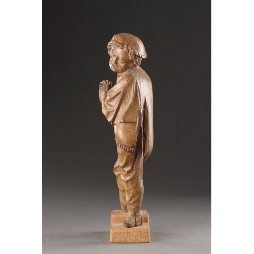 672 - A FINE FLEMISH CARVED OAK FIGURE OF A MAN EARLY 16TH CENTURY Attributed to workshop of Henrick Douve... 