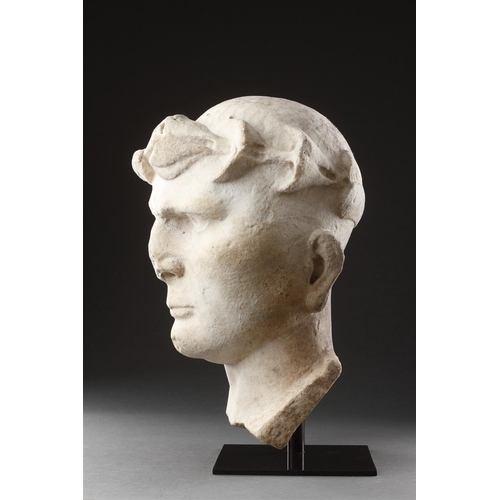 673 - AN OVER LIFE-SIZE ROMAN MALE PORTRAIT HEAD OF CONSTANTINE THE GREAT (C.272 - 337) EARLY 4TH CENTURY ... 