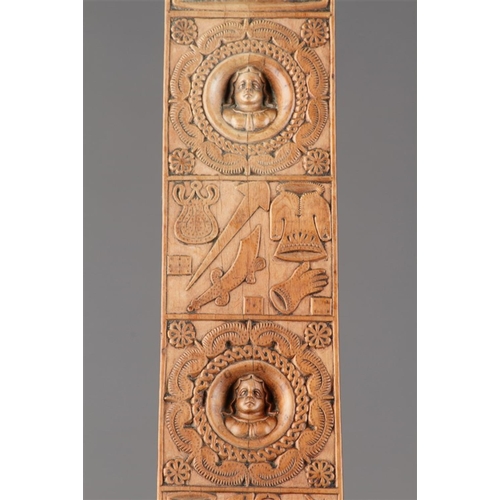 686 - AN UNUSUAL AND FINELY CARVED FRENCH RENAISSANCE WOOD PANEL BRITTANY, 16TH/17TH CENTURY Lemon or anot... 