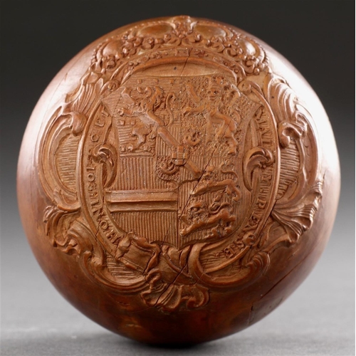 688 - AN UNUSUAL CARVED BOXWOOD 'SPHERE' THE NETHERLANDS, LATE 17TH OR EARLY 18TH CENTURY The circumferenc... 