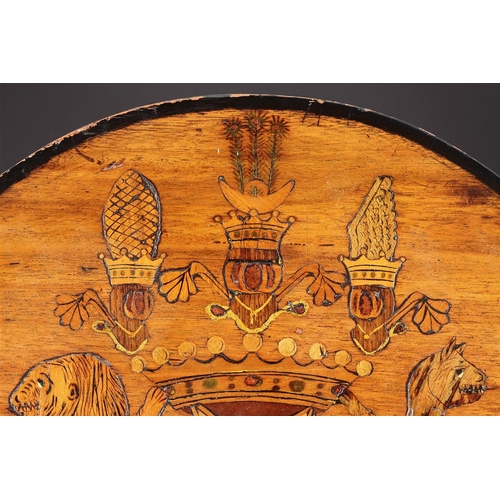 689 - Y AN INTERESTING STERN BOARD FROM A DIPLOMATIC AUSTRIAN SHIP'S DINGHY LATE 18TH CENTURY Carved of Ho... 