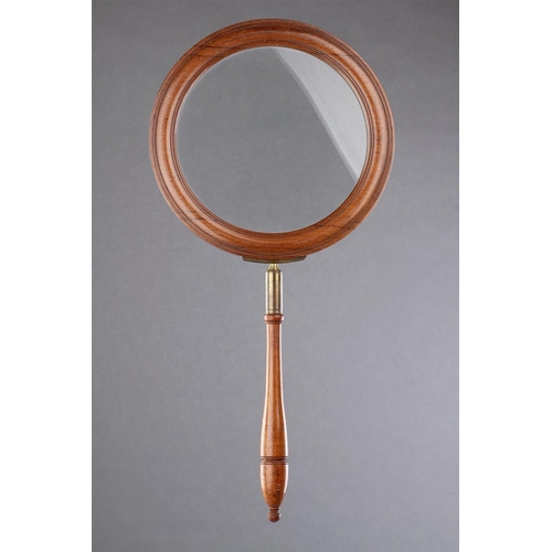 694 - Y A LARGE LATE REGENCY ROSEWOOD GALLERY GLASS CIRCA 1820 -1840 53.5cm long, 26cm diameter Provenance... 