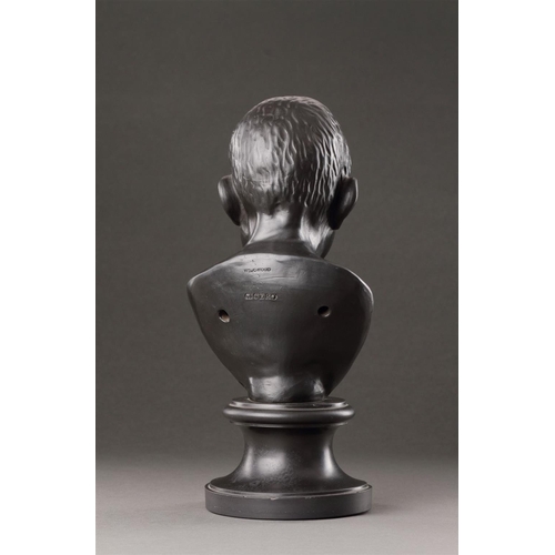 695 - A WEDGWOOD BLACK BASALT LIBRARY BUST OF CICERO (106-43 BC) CIRCA 1780-1795 Depicting the Roman Orato... 