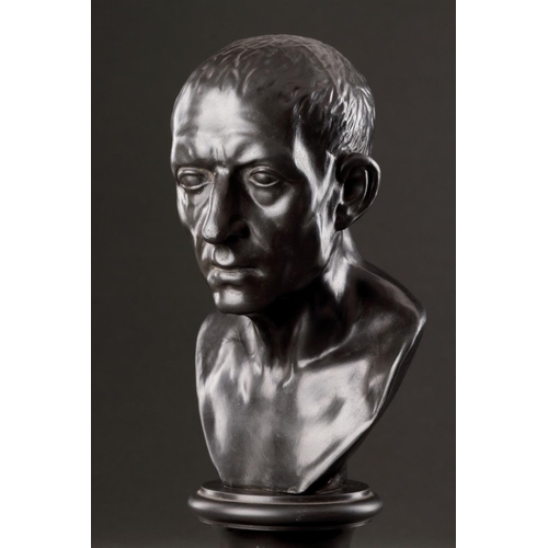 695 - A WEDGWOOD BLACK BASALT LIBRARY BUST OF CICERO (106-43 BC) CIRCA 1780-1795 Depicting the Roman Orato... 