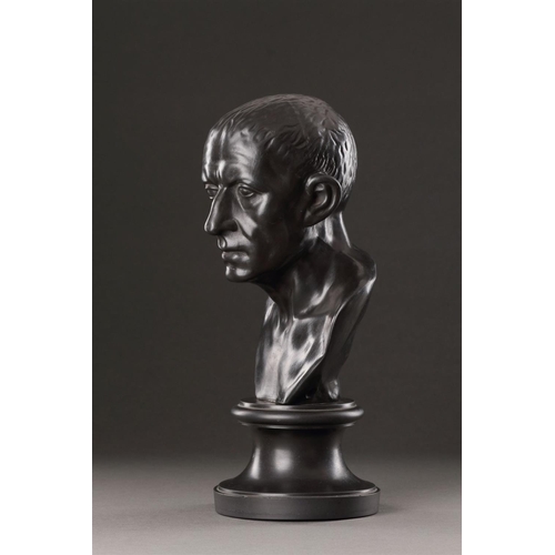 695 - A WEDGWOOD BLACK BASALT LIBRARY BUST OF CICERO (106-43 BC) CIRCA 1780-1795 Depicting the Roman Orato... 