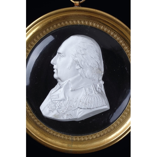 700 - A MONTCENIS CRYSTAL PROFILE PORTRAIT BUST OF KING LOUIS XVIII FRENCH, CIRCA 1820After a Bronze Medal... 