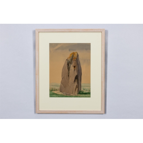 734 - BRITISH SCHOOL (19TH/20TH CENTURY) SACRED STONE Watercolour 36 x 27.5cm (14 x 10¾ in.)