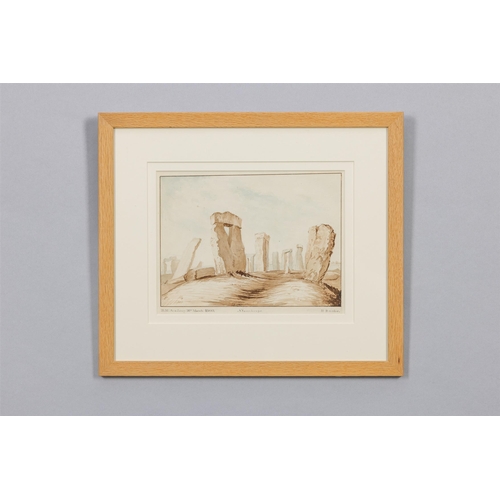 738 - H. ROOKE (BRITISH 19TH CENTURY)STONEHENGEWatercolour and pencilSigned, inscribed and dated '10 March... 