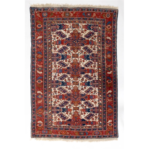 744 - A NORTH WEST PERSIAN RUG OF SEICHUR PATTERN LATE 19TH CENTURY 188cm x 123.5cm Provenance: London Art... 