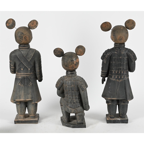 777 - λ LIZABETH EVA ROSSOF (AMERICAN, CONTEMPORARY), A GROUP OF THREE TERRACOTTA MODELS OF 'MICKEY MOUSE'... 