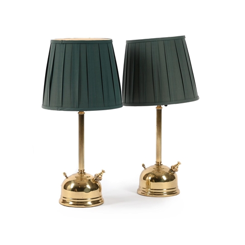 846 - TABLE LAMPS TO INCLUDE: A French gilt metal Athénienne lamp, early 20th century and later converted,... 