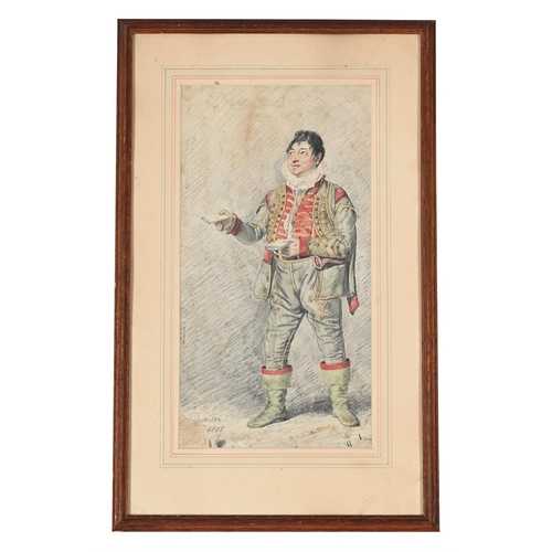 144 - SAMUEL DE WILDE (DUTCH 1751-1832)ANDREW CHERRY IN CHARACTERPencil and watercolourSigned and dated '1... 