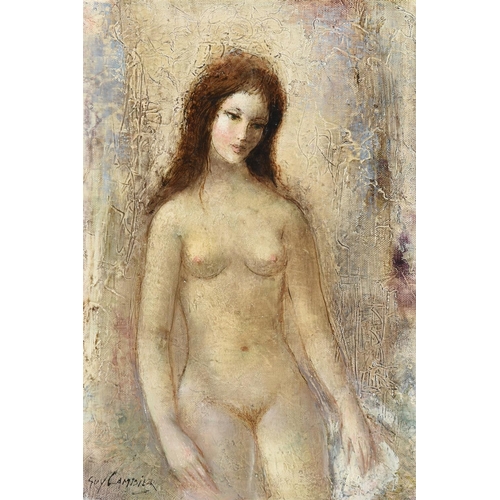 209 - λ GUY CAMBIER (FRENCH 1923-2008) STANDING NUDEOil on canvasSIgned (lower left)35 x 24cm (13¾ x 9¼ in... 