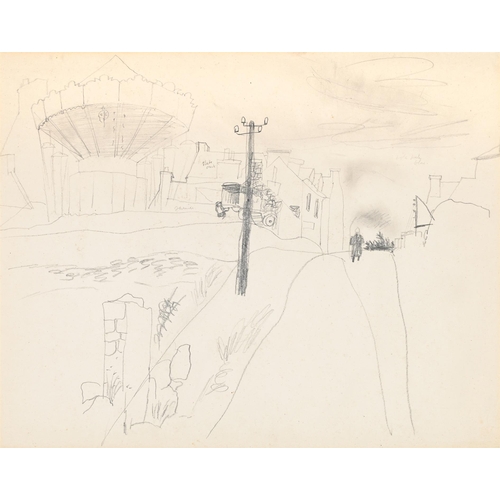 25 - λ CHRISTOPHER WOOD (BRITISH 1901-1930)FIGURE IN A STREET  Pencil29.5 x 36cm (11½ x 14 in.)Measuremen... 