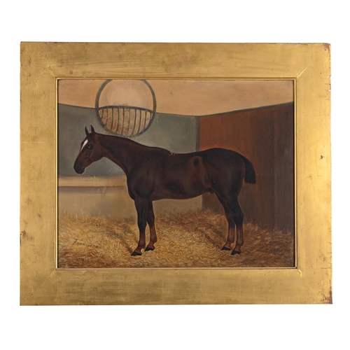 66 - F. CLIFTON (19TH CENTURY)FRANCISCAN, A HORSE IN A STABLE Oil on canvasSigned (lower left)40 x 50cm (... 