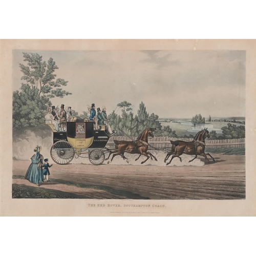 74 - AFTER CHARLES HUNTTHE RED ROVER, SOUTHAMPTON COACHColoured engravingEngraved by Charles Hunt38 x 55c... 