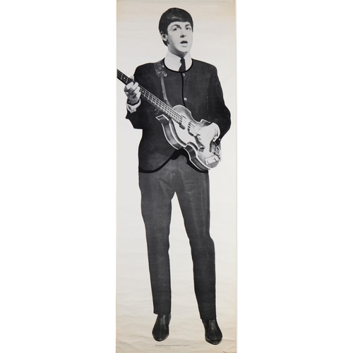 124 - A SET OF FOUR LIFESIZE BEATLES POSTERSLATE 20TH CENTURY185cm high, 62cm wideThese were won in 1969 b... 