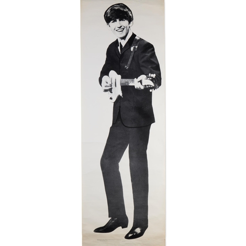 124 - A SET OF FOUR LIFESIZE BEATLES POSTERSLATE 20TH CENTURY185cm high, 62cm wideThese were won in 1969 b... 