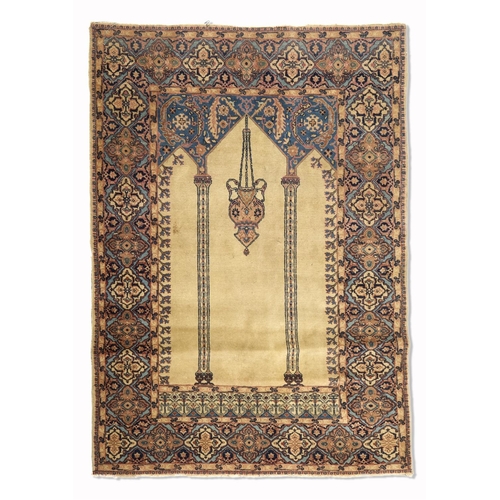 220 - AN ANATOLIAN PRAYER RUGPOSSIBLY GHIORDESapproximately 208cm x 140cm