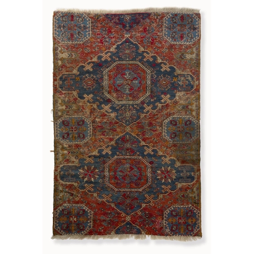 221 - A CAUCASIAN SOUMAK RUG Possibly Shirvan approximately 215cm long, 141cm wide