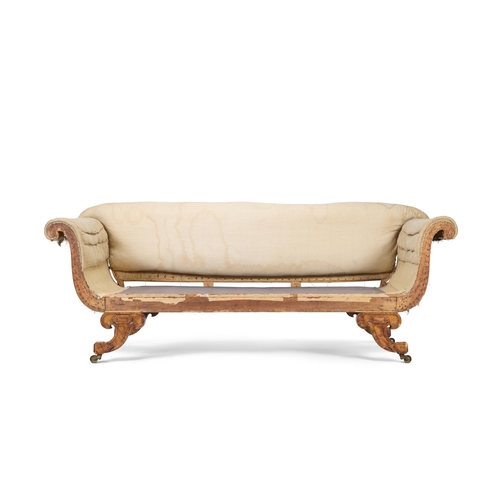 73 - A VICTORIAN SATIN MAPLE SOFA IN THE 'JACOBETHAN' STYLE DESIGNED BY EDWARD MIDDLETON BARRY, THIRD QUA... 