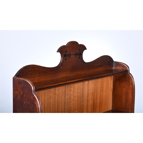 559 - Y A REGENCY MAHOGANY AND EBONY INLAID WATERFALL BOOKCASECIRCA 1820142.5cm high, 80cm wide, 35.5cm de... 