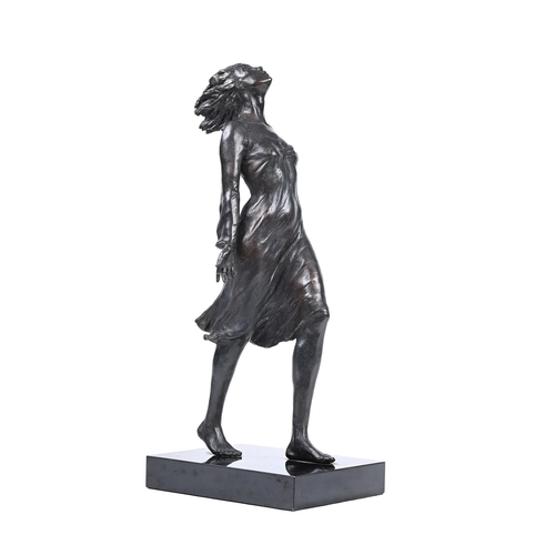 584 - λ GWEN MARCUS (AMERICAN B.1957)SUDDEN BREEZE Bronze with black patina Signed, dated 1997 and numbere... 