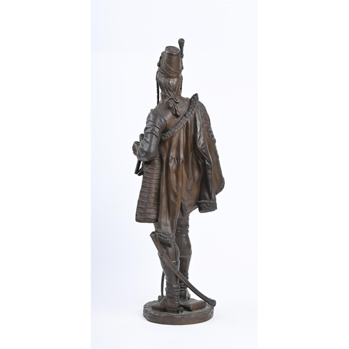 376 - AFTER BRUCHON, A BRONZED METAL FIGURE OF GENERAL FRANCOIS SEVERIN MARCEAU-DESGRAVIERSLATE 19TH CENTU... 