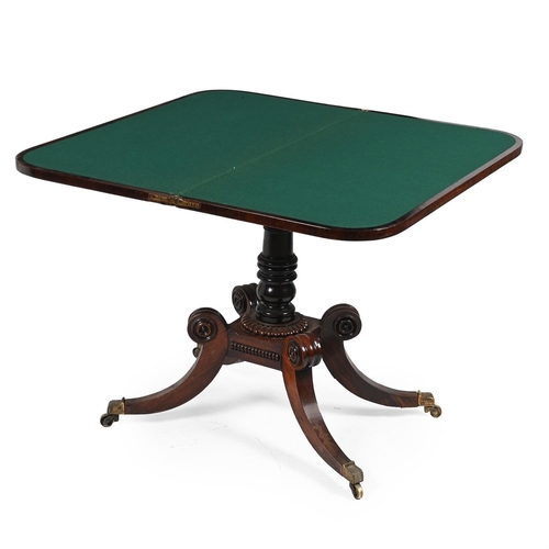 480 - A GEORGE IV ROSEWOOD TEA TABLE IN THE MANNER OF GILLOWS, CIRCA 182573cm high, 91cm wide, 45cm deep