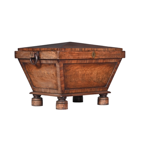 483 - A REGENCY MAHOGANY SARCOPHAGUS WINE COOLERCIRCA 181552cm high, 83cm wide, 57.5cm deep