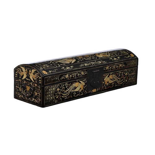 622 - A PAIR OF JAPANESE LACQUERED DOCUMENT BOXES LATE 19TH OR EARLY 20TH CENTURYEach 18cm high, 65cm long... 