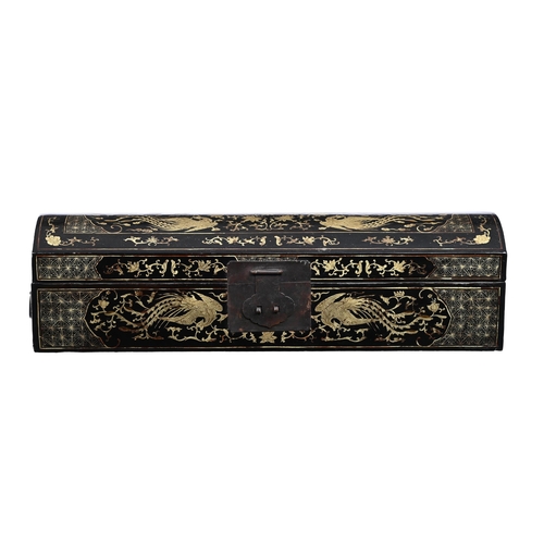 622 - A PAIR OF JAPANESE LACQUERED DOCUMENT BOXES LATE 19TH OR EARLY 20TH CENTURYEach 18cm high, 65cm long... 