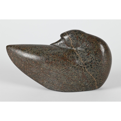 630 - A CARVED REDSTONE FIGURE OF A DUCKMODERN16cm high, 27cm wide, 11cm deep