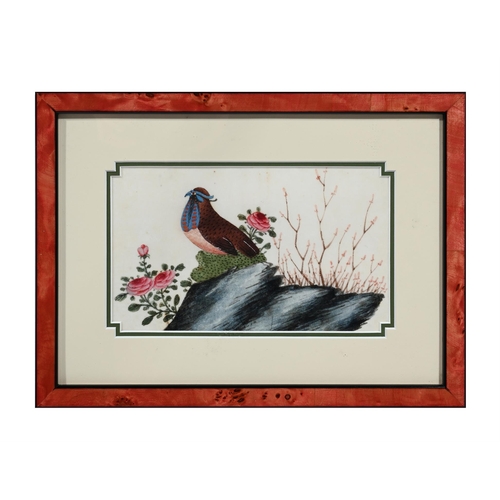 698 - THIRTEEN VARIOUS CHINESE PITH PAINTNGS19TH CENTURYComprising a pair with junks, another of a bird, a... 