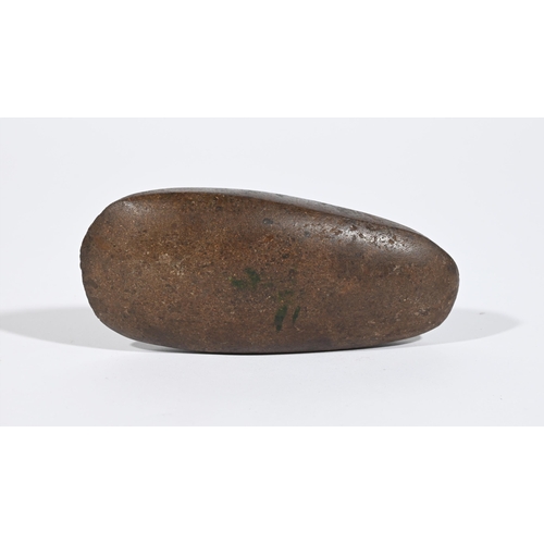 708 - A STONE AXE HEAD BLADE POSSIBLY AUSTRALASIAN approximately 6cm high, 13cm wide, 3cm deepProvenance:P... 