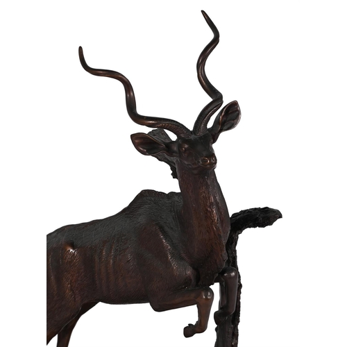 749 - A BRONZE MODEL OF A KUDU BY ALLEN HALLETT (B.1948)LIMITED EDITION, SIGNED AND NUMBERED 2/20approxima... 