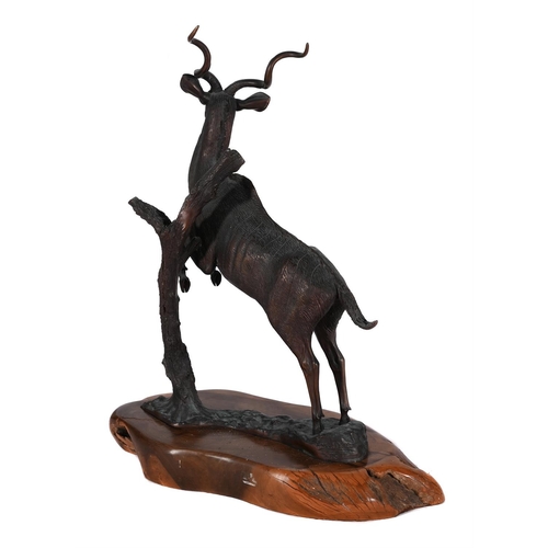 749 - A BRONZE MODEL OF A KUDU BY ALLEN HALLETT (B.1948)LIMITED EDITION, SIGNED AND NUMBERED 2/20approxima... 